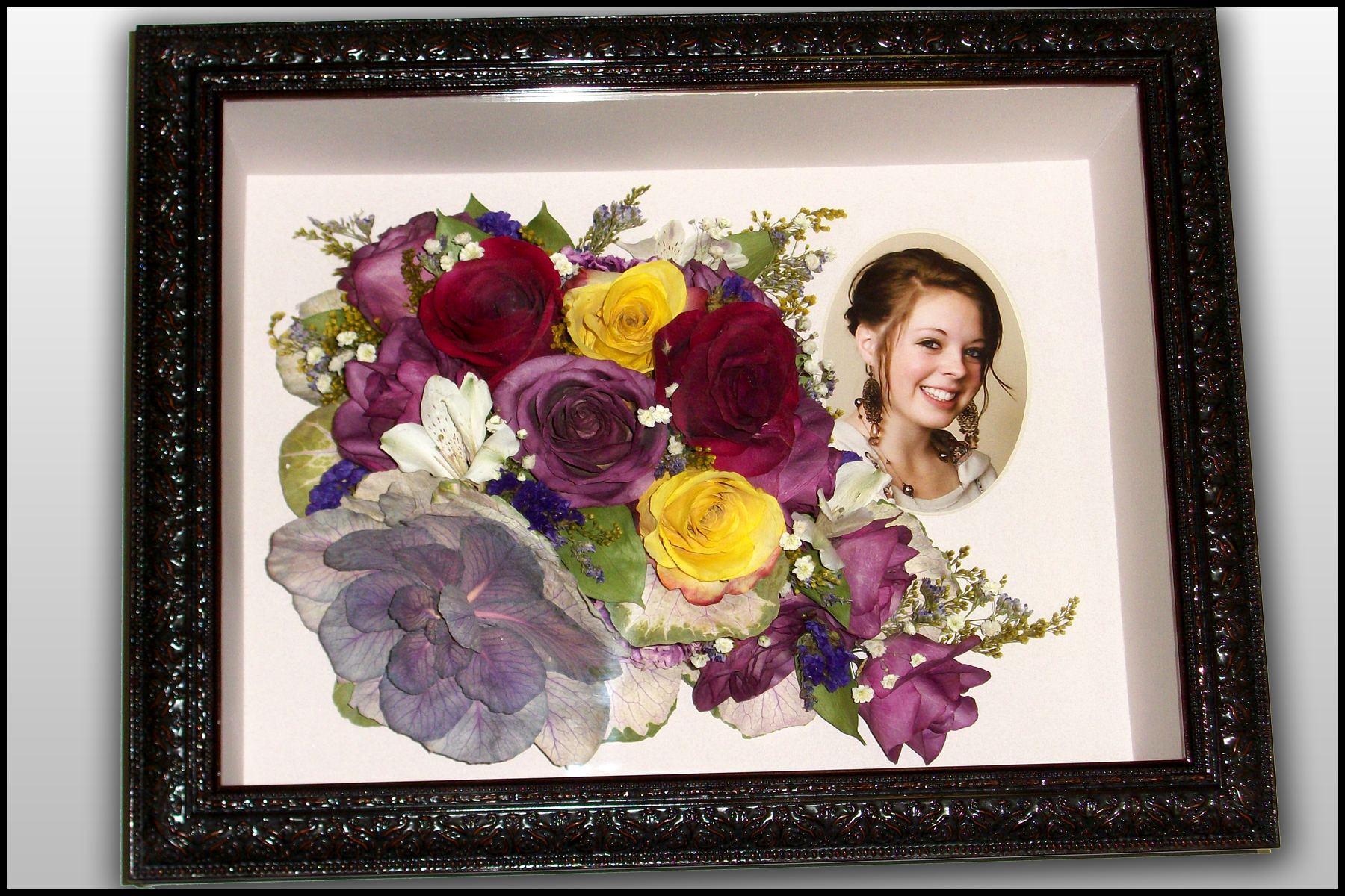 Make a Dried Rose Shadow Box Display to Preserve Memories  Dried flowers  diy, Flower shadow box, Pressed flowers diy